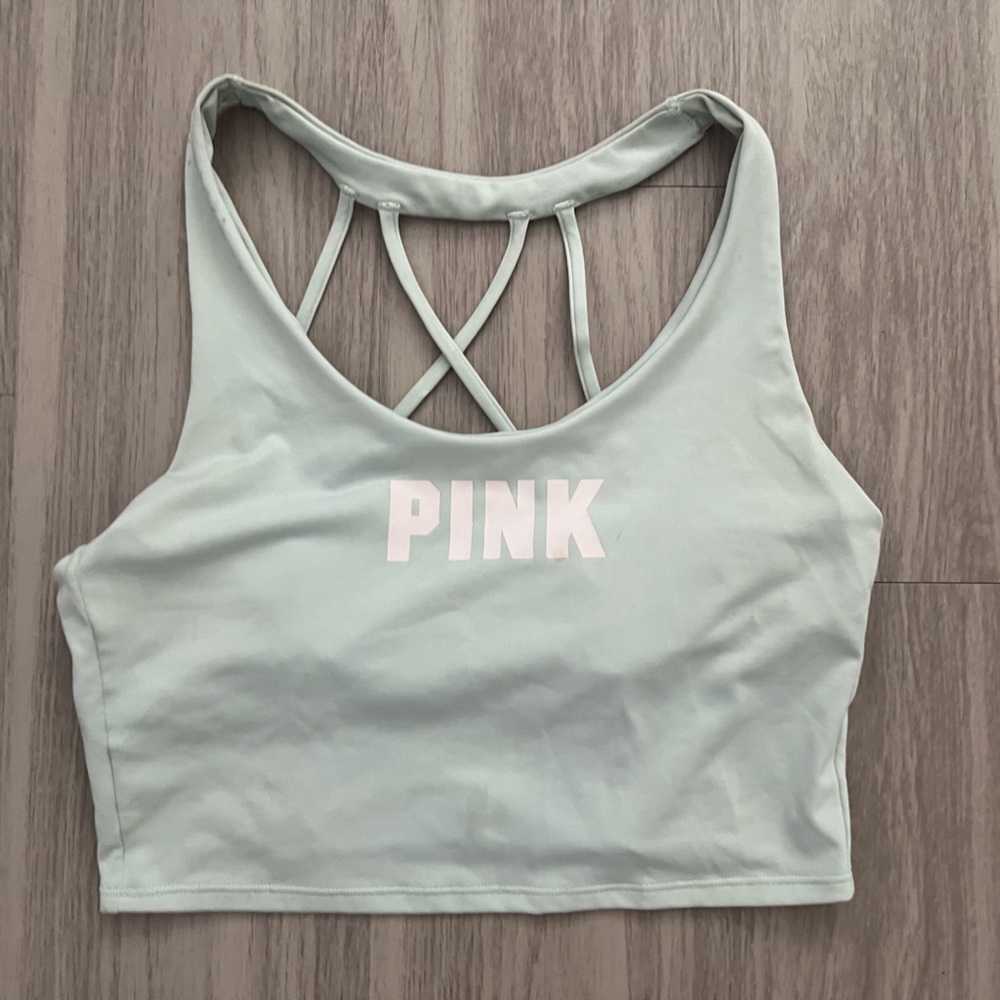 PINK Victoria's Secret Light Gray Sports Bra large